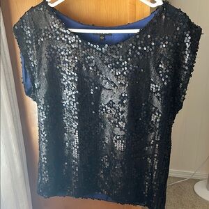 Sequin Black Top